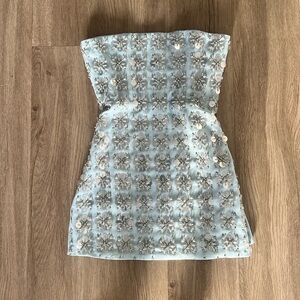 Baby blue dress